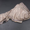 Semi Raw Silk Cream Leaf Printed Saree 06