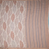 Semi Raw Silk Cream Floral Printed Saree 07