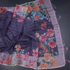 Kota Dark Purple Floral Printed Saree