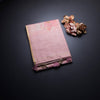 Semi Linen Rose Pink Floral Printed Saree