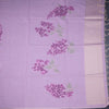 Semi Linen Lavender Floral Printed Saree