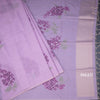 Semi Linen Lavender Floral Printed Saree