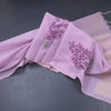 Semi Linen Lavender Floral Printed Saree