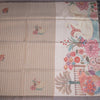 Raw Silk Multi Colour Checked Saree With Paint Work 04