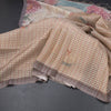 Raw Silk Multi Colour Checked Saree With Paint Work 04