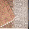 Semi Linen Olive Green Printed Saree And Thread Pallu