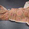 Semi Linen Olive Green Printed Saree And Thread Pallu
