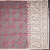 Semi Linen Red Printed Saree And Thread Pallu