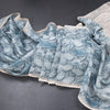 Semi Linen Sage Green Printed Saree And Thread Pallu