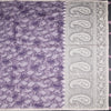 Semi Linen Purple Printed Saree And Thread Pallu