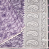 Semi Linen Purple Printed Saree And Thread Pallu