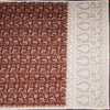 Semi Linen Rust Orange Printed Saree And Thread Pallu