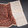Semi Linen Rust Orange Printed Saree And Thread Pallu