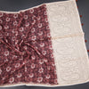 Semi Linen Maroon Printed Saree And Thread Pallu