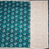Semi Linen Peacock Green Printed Saree And Thread Pallu