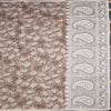 Semi Linen Light Brown Printed Saree And Thread Pallu