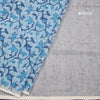 Semi Linen Light Blue Printed Saree And Thread Pallu