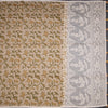 Semi Linen Sandal Printed Saree And Thread Pallu