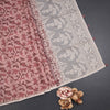 Semi Linen Light Maroon Printed Saree And Thread Pallu