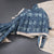 Semi Linen Dark Blue Printed Saree And Thread Pallu