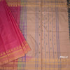 Vaazhai Naar Rose Pink Saree With Thread Buttas And Contrast Pallu