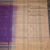 Vaazhai Naar Purple Saree With Thread Buttas And Contrast Pallu 03