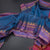 Vaazhai Naar Peacock Blue Saree With Thread Buttas And Contrast Pallu 03