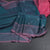 Vaazhai Naar Teal Green Saree With Thread Buttas And Contrast Pallu