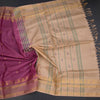 Vaazhai Naar Rose Pink Saree With Thread Buttas And Contrast Pallu 02