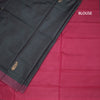 Vaazhai Naar Shot Colour Saree With Thread Buttas And Contrast Pallu 05