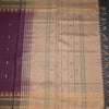 Vaazhai Naar Purple Saree With Thread Buttas And Contrast Pallu 04
