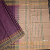 Vaazhai Naar Purple Saree With Thread Buttas And Contrast Pallu 04