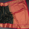Art Silk Bottle Green Zari Worked Saree