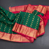 Art Silk Dark Green Zari Worked Saree 03