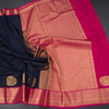 Art Silk Navy Blue Zari Worked Saree
