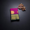 Art Silk Magenta Pink Zari Worked Saree