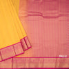 Art Silk Mango Yellow Zari Worked Saree 02