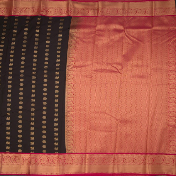 Art Silk Dark Brown Zari Worked Saree