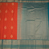 Art Silk Fanta Orange Zari Worked Saree