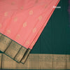 Art Silk Coral Pink Zari Worked Saree