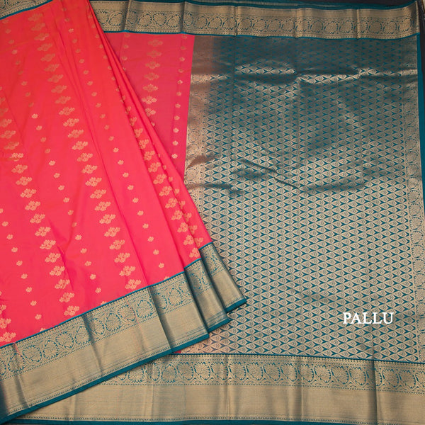 Art Silk Shot Colour Zari Worked Saree 02 - Kumaran Silks