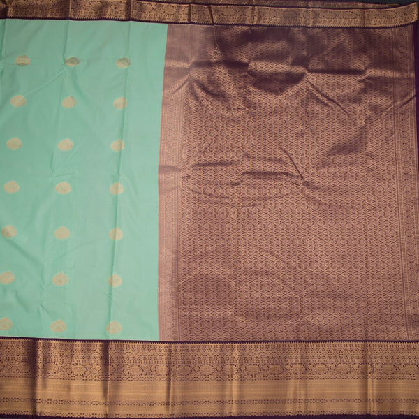 Art Silk Mint Green Zari Worked Saree