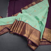 Art Silk Mint Green Zari Worked Saree