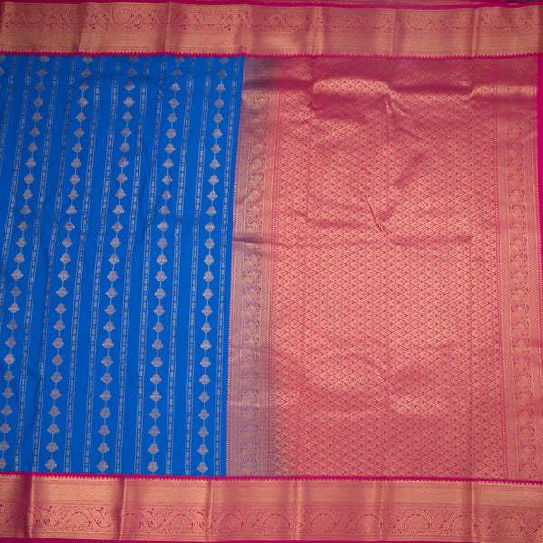 Art Silk Royal Blue Zari Worked Saree 02