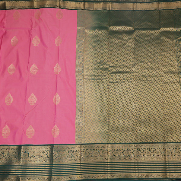 Art Silk Taffy Pink Zari Worked Saree - Kumaran Silks