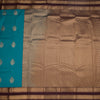 Art Silk Peacock Blue Zari Worked Saree