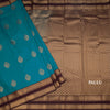 Art Silk Peacock Blue Zari Worked Saree