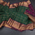 Art Silk Dark Green Zari Checked Saree