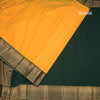 Art Silk Mango Yellow Zari Worked Saree 05