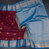 Art Silk Maroon Zari Worked Saree 04